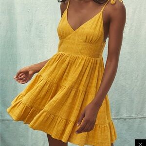 Yellow Tiered Sundress